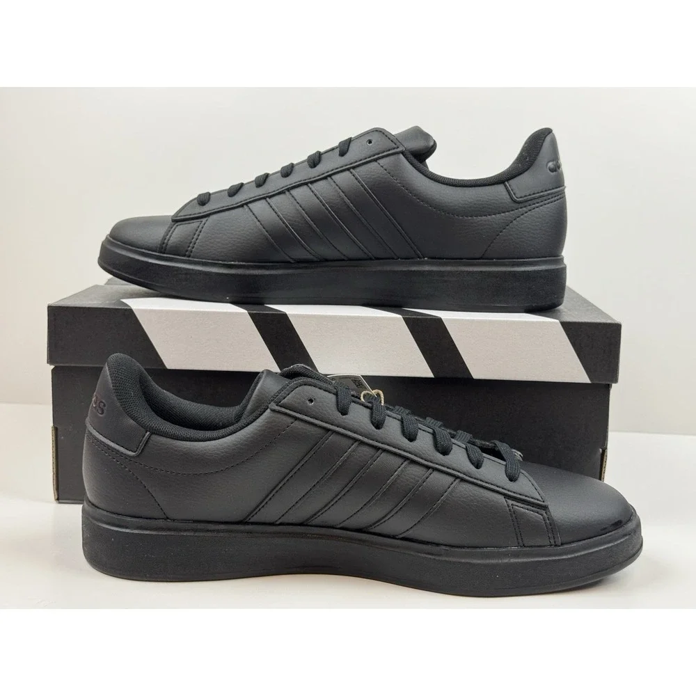 Adidas Grand Court 2.0 Sneakers Sportswear Men's Size 9 Black/Black‎ GW9198